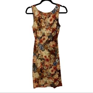 Vintages Rose Pattern Dress